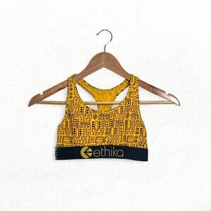 Ethika Sports Bra in Yellow and Black
